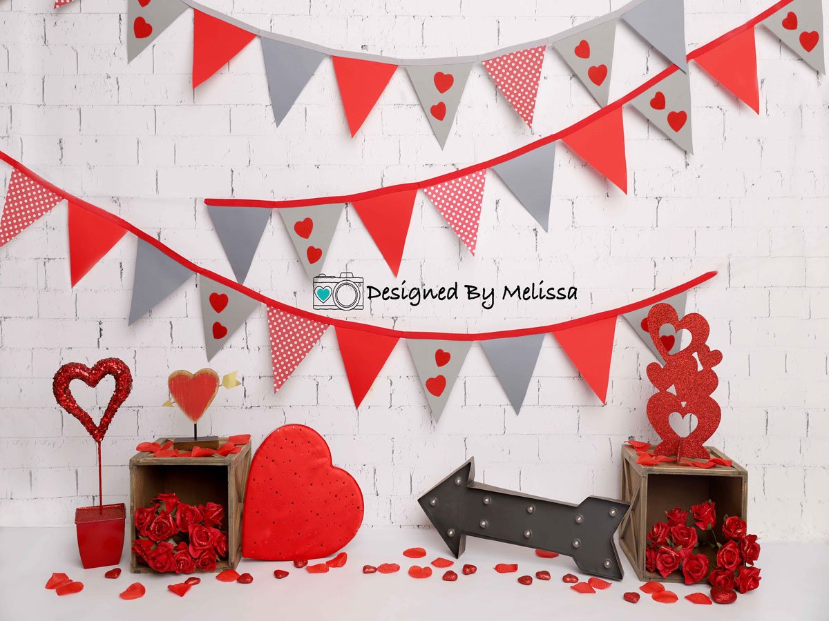 Kate Toile de fond de fête de la Saint-Valentin conçue par Melissa King
