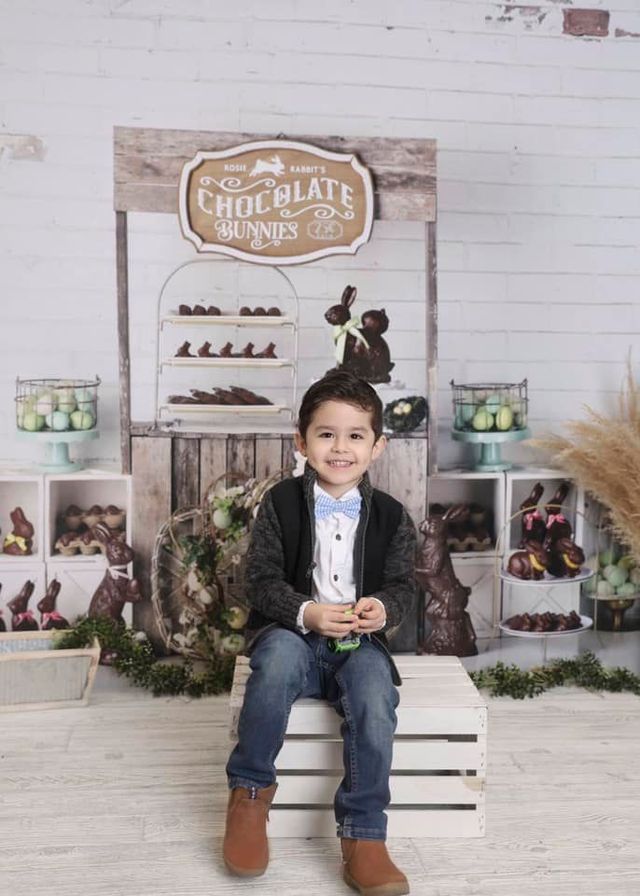 Kate Lapins en chocolat Pâques Oeufs Toile de fond conçue par Mandy Ringe Photography - Kate Backdrop FR