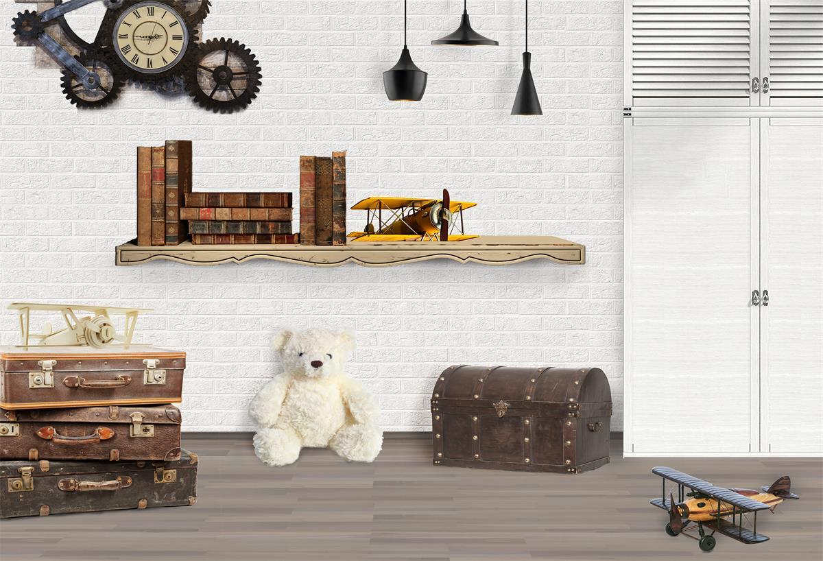 Kate Retour à l'école Voyage autour du monde Valises Toile de fond - Kate Backdrop FR