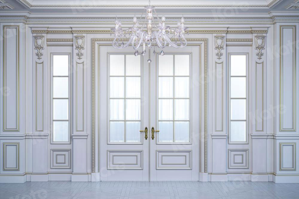 Kate Mariage Porte Mur vintage Lustres en cristal Toile de fond pour la photographe - Kate Backdrop FR