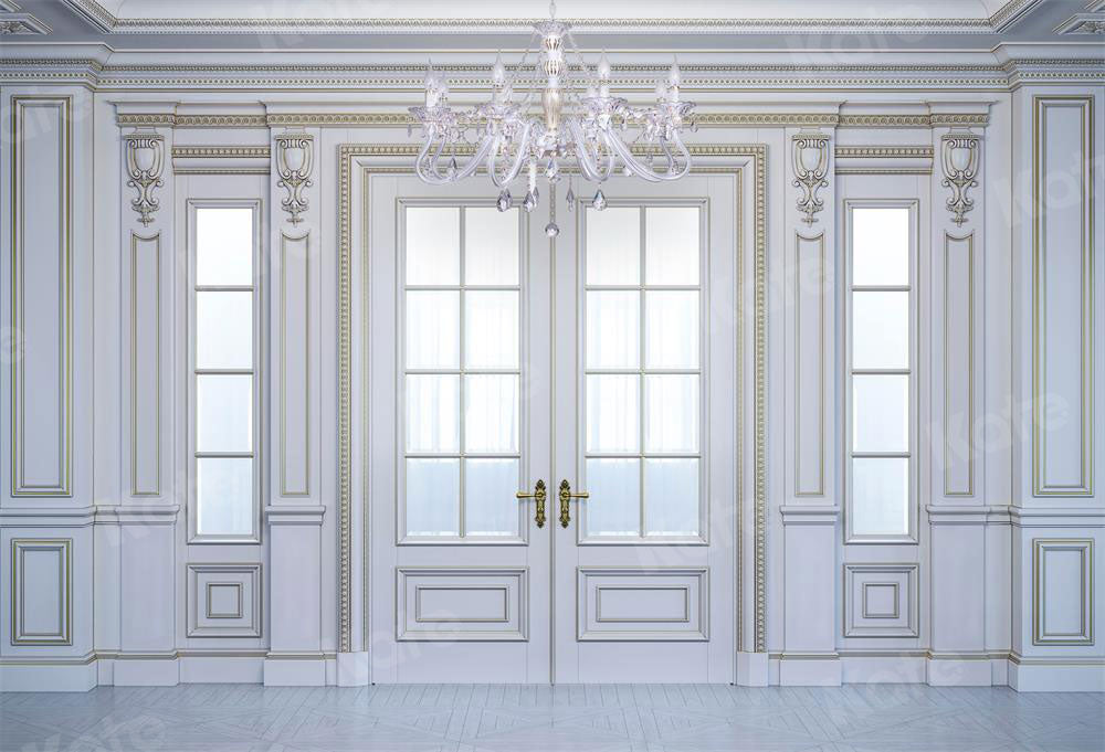 Kate Mariage Porte Mur vintage Lustres en cristal Toile de fond pour la photographe - Kate Backdrop FR