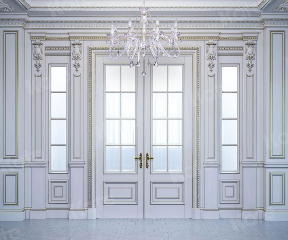 Kate Mariage Porte Mur vintage Lustres en cristal Toile de fond pour la photographe - Kate Backdrop FR