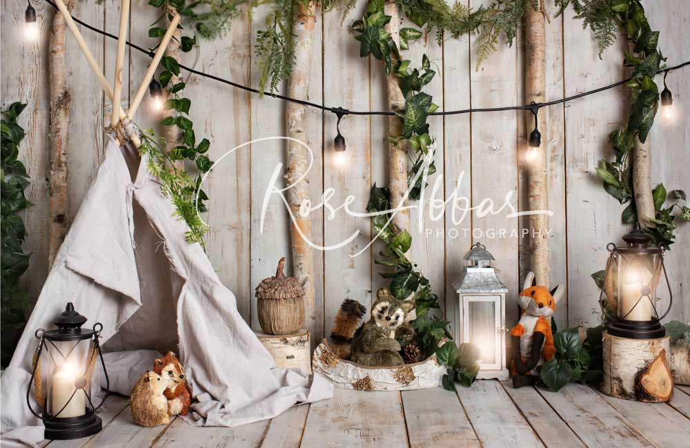 Kate Forêt Enfants Cake smash Tente Toile de fond conçu par Rose Abbas - Kate Backdrop FR