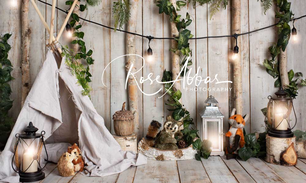 Kate Forêt Enfants Cake smash Tente Toile de fond conçu par Rose Abbas - Kate Backdrop FR