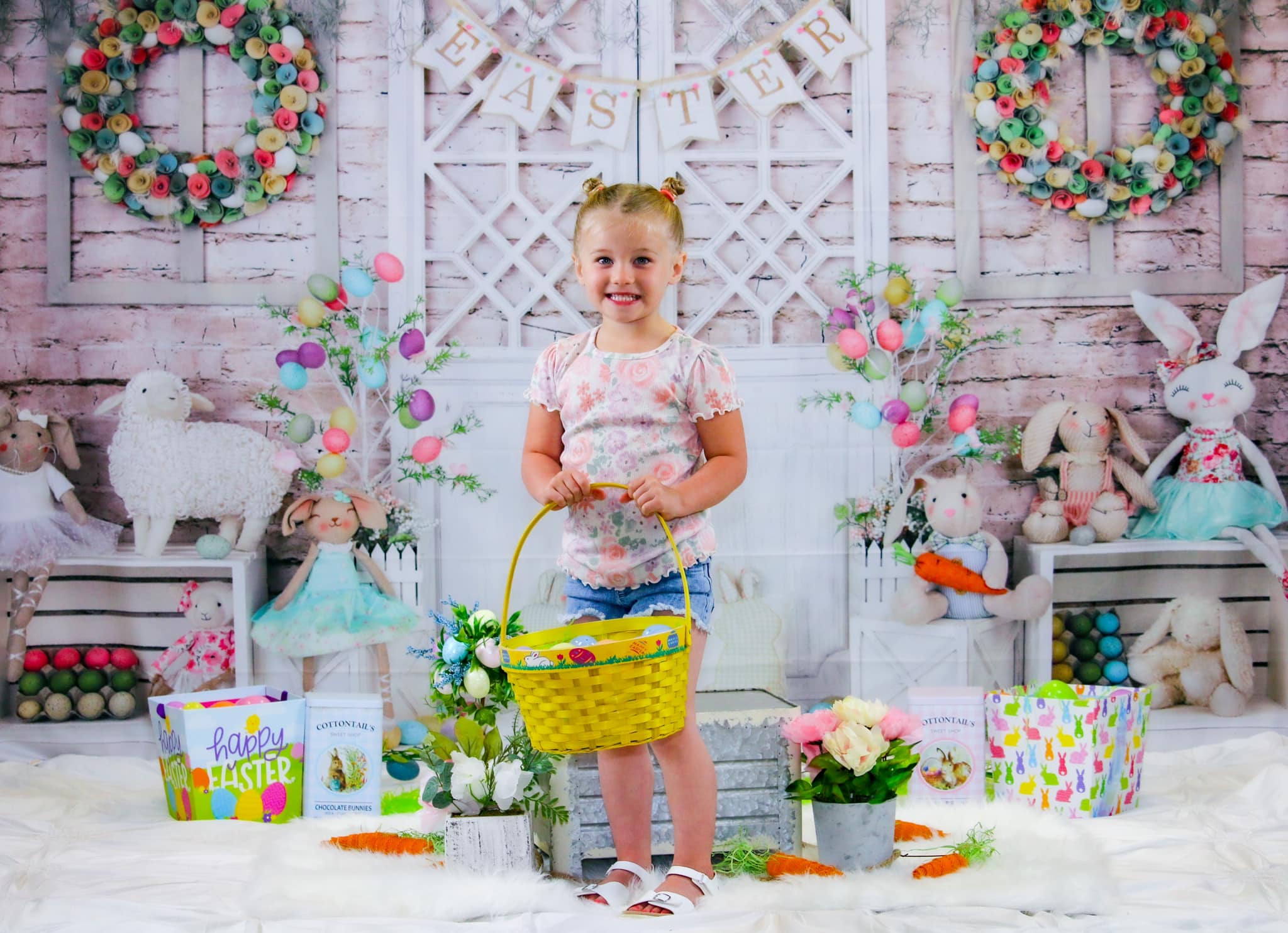 Kate Porte de grange Pâques Oeufs coloré Toile de fond pour la photographie - Kate Backdrop FR