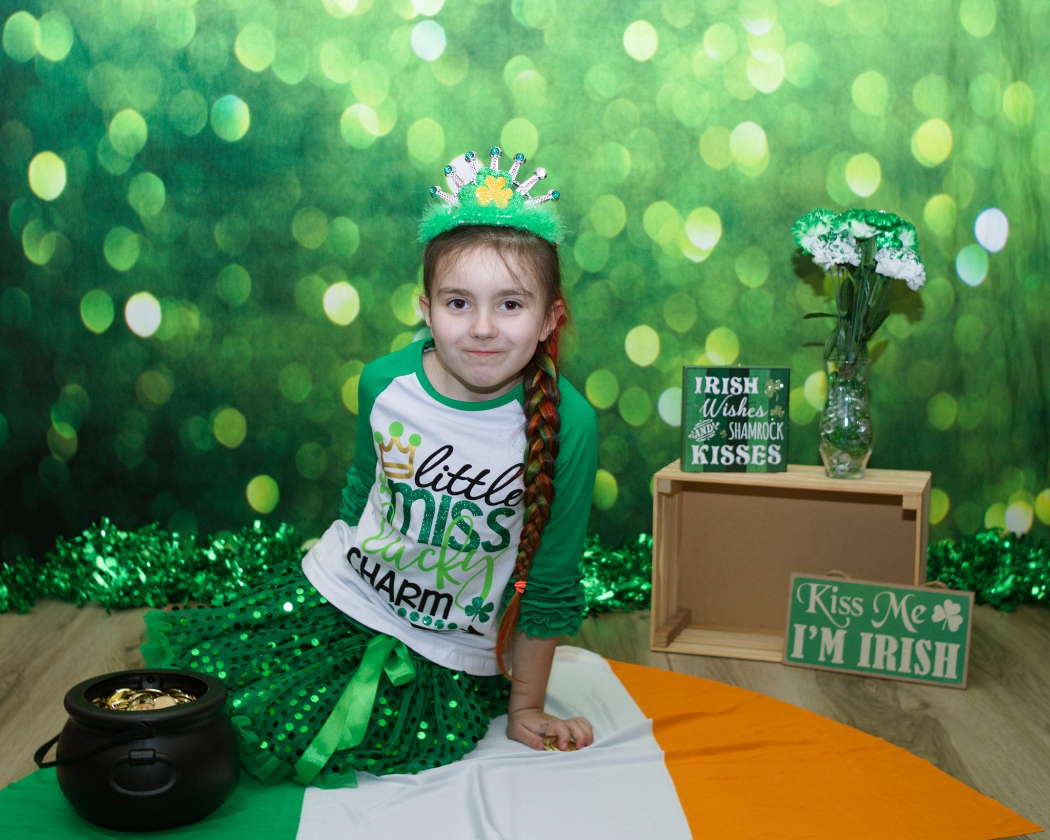 Kate Vert Bokeh Printemps Fête Toile de fond pour la photographie - Kate Backdrop FR