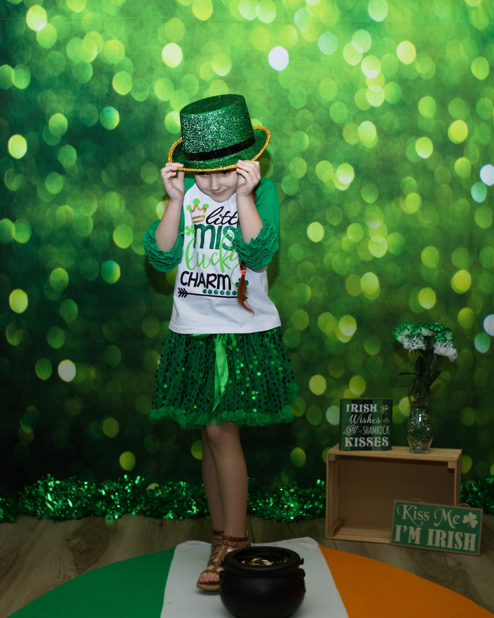 Kate Vert Bokeh Printemps Fête Toile de fond pour la photographie - Kate Backdrop FR