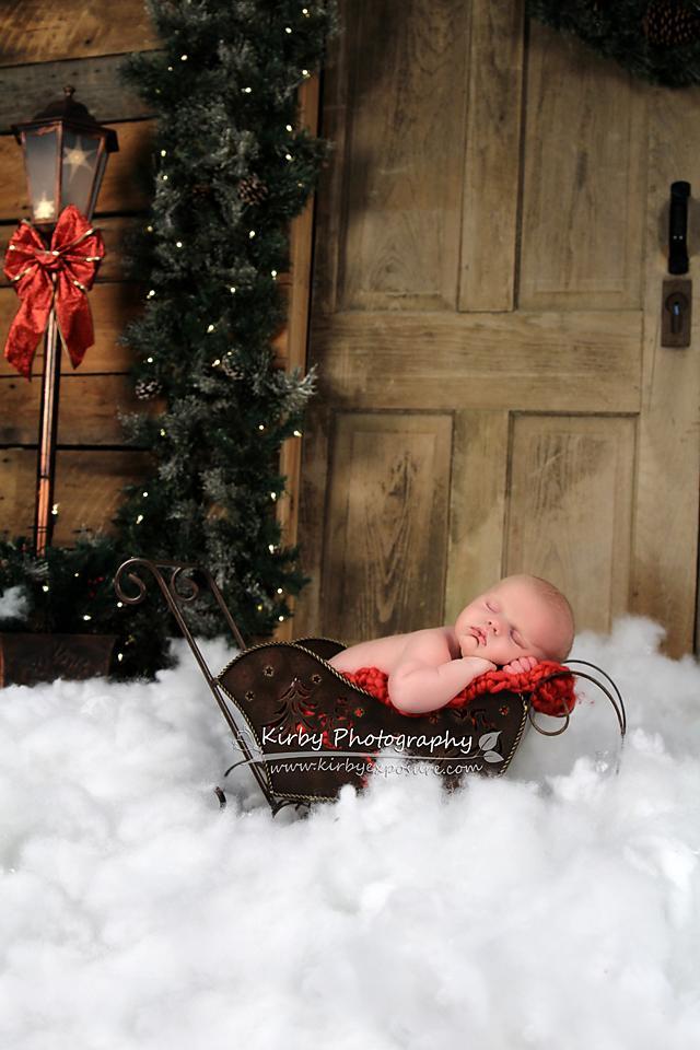 Kate Couronne de Noël Porte Vacances Toile de fond conçue par Arica Kirby - Kate Backdrop FR