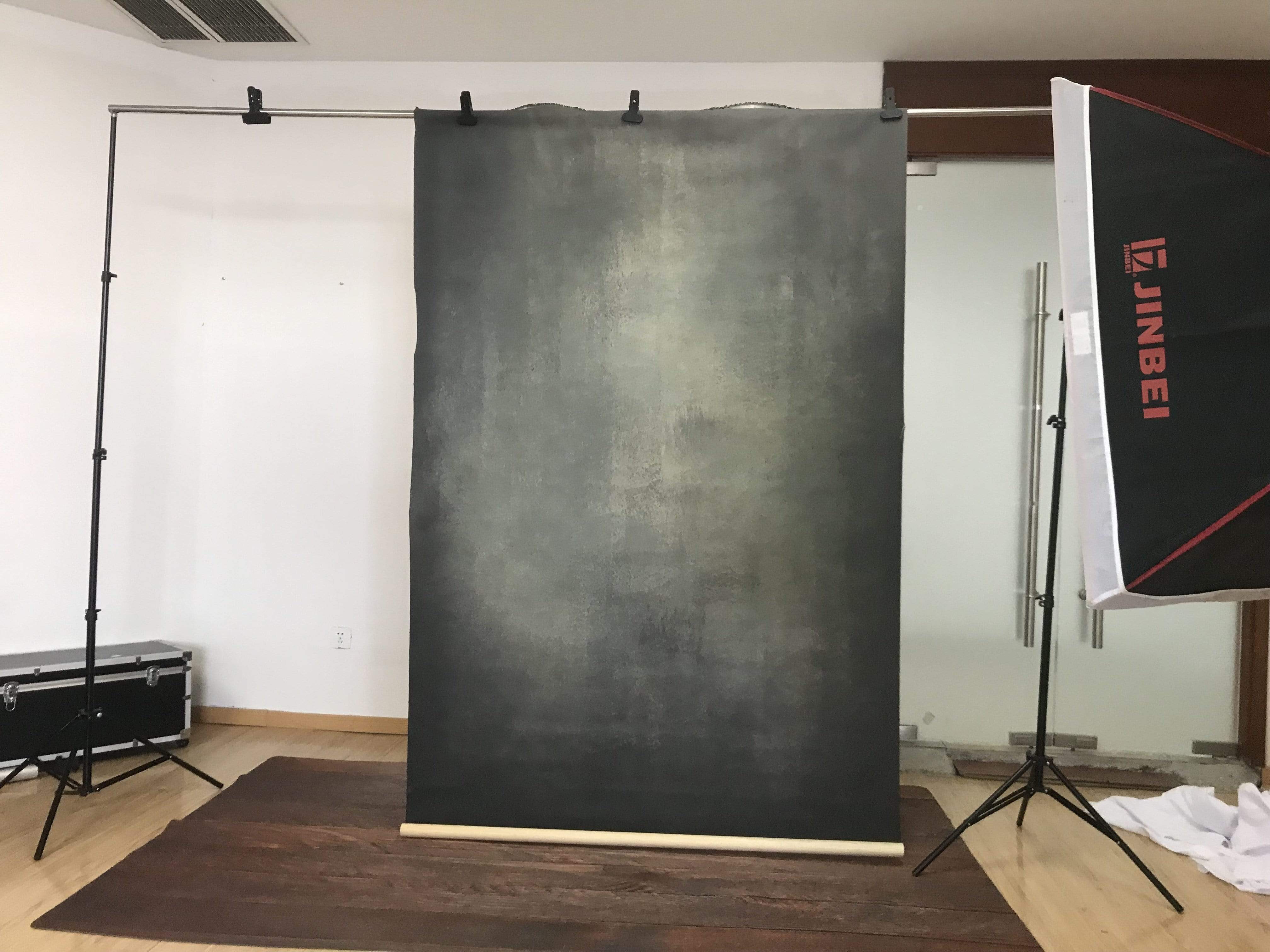Katebackdrop£ºKate Hand Painted Abstract Texture Dark Green and Black Backdrops