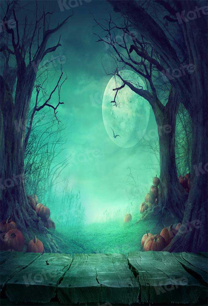 Kate Photographie Fantastique Halloween Décors Forêt Nuit Lune - Kate Backdrop FR