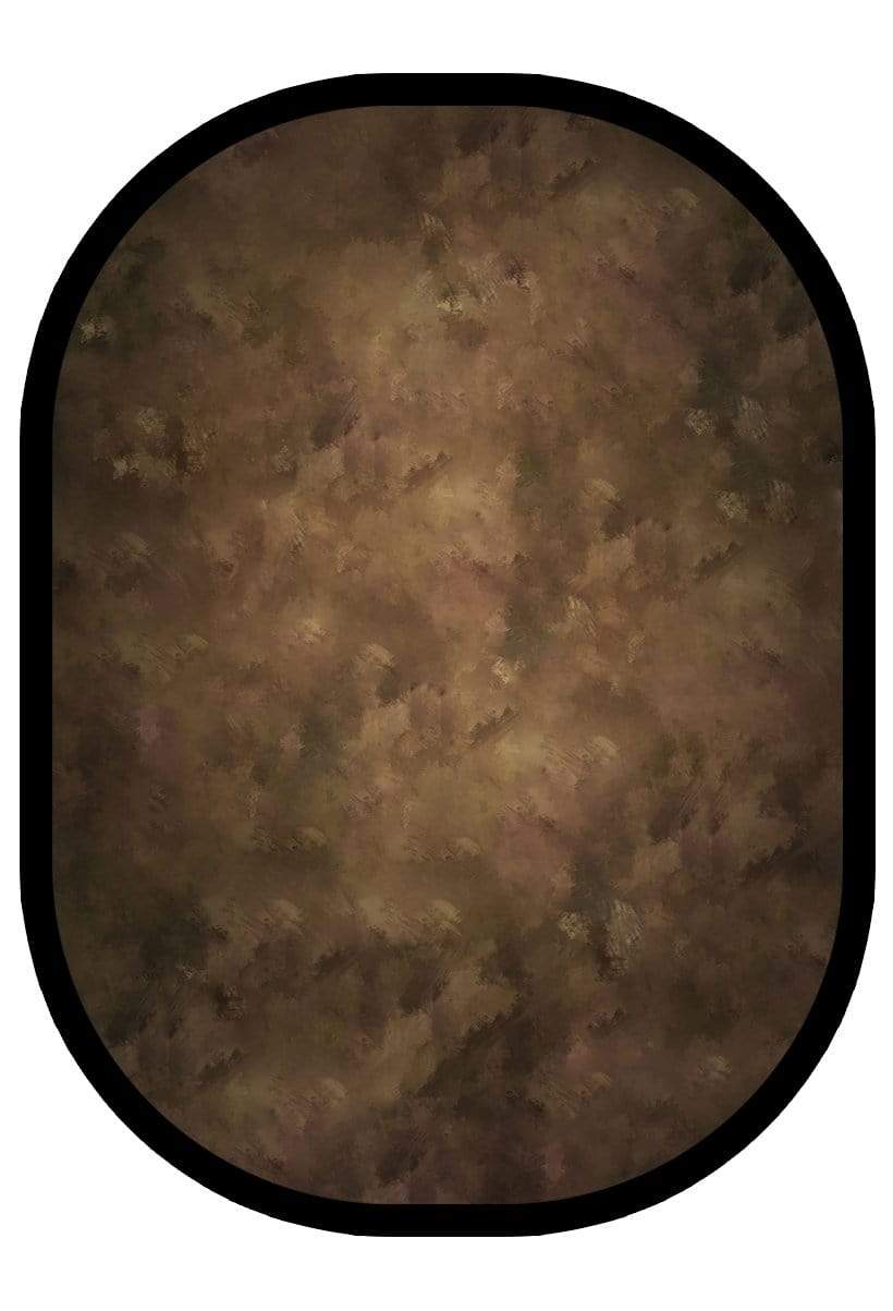 Katebackdrop£ºKate Brown Oil Painting/Blue Texture Collapsible Backdrop Photography 5X6.5ft(1.5x2m)