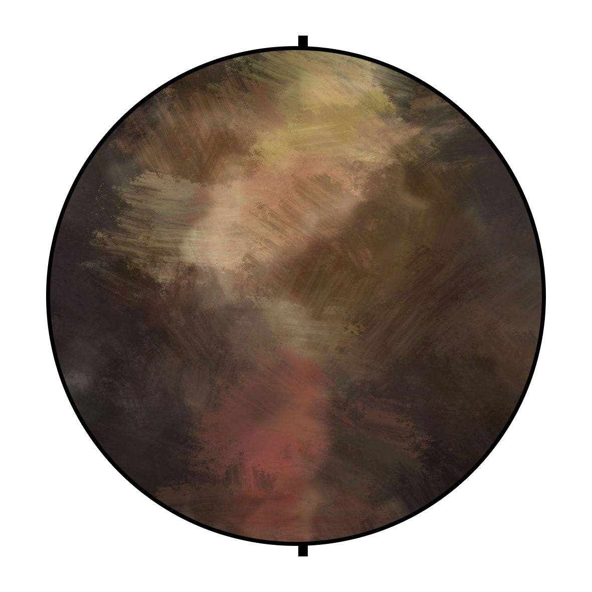 Kate Toile de fond pliable ronde mixte de texture abstraite noire / brune pour la photographie 5X5ft(1.5x1.5m)