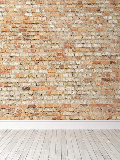Katebackdrop鎷㈡綖Kate Retro Brick Wall Backdrop with Floor
