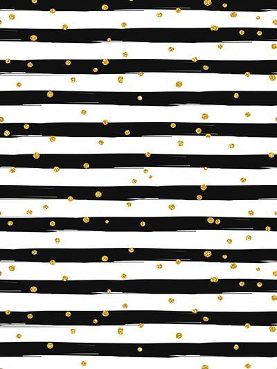 Kate Black and White Stripe with Golden Dots Backdrop for Photography - Kate backdrops UK