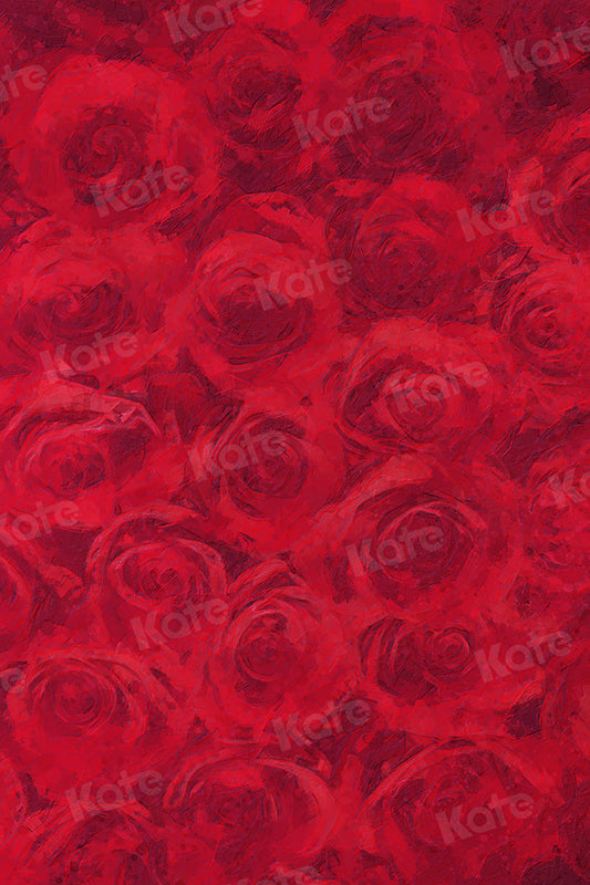 Kate toile de fond Art de peinture à l'huile abstraite de fleur de rose pour le studio de photographe