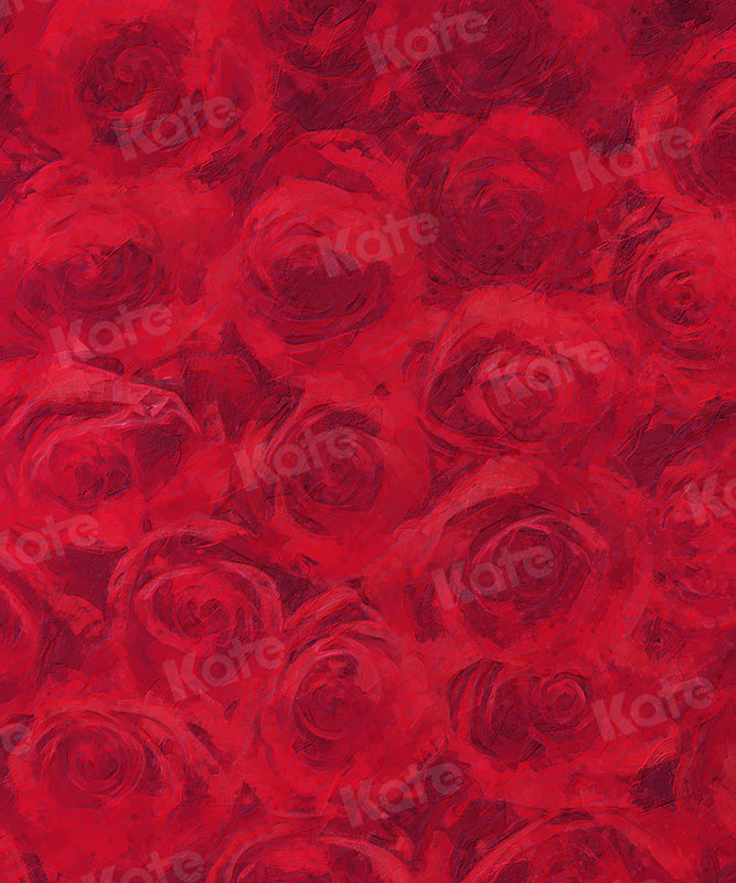 Kate toile de fond Art de peinture à l'huile abstraite de fleur de rose pour le studio de photographe