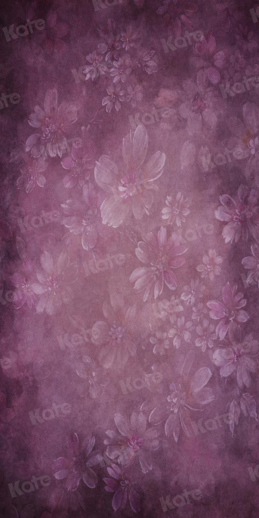 Kate Toile de fond de Fleurs abstraites violettes pour les photographes et les studios - Kate Backdrop FR