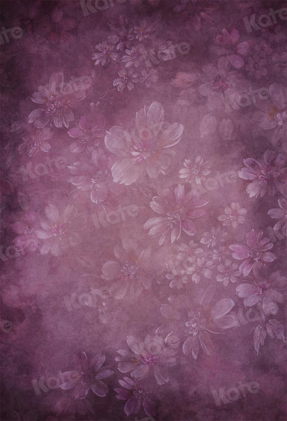 Kate Toile de fond de Fleurs abstraites violettes pour les photographes et les studios - Kate Backdrop FR