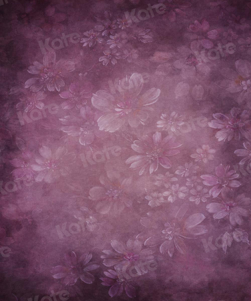 Kate Toile de fond de Fleurs abstraites violettes pour les photographes et les studios - Kate Backdrop FR