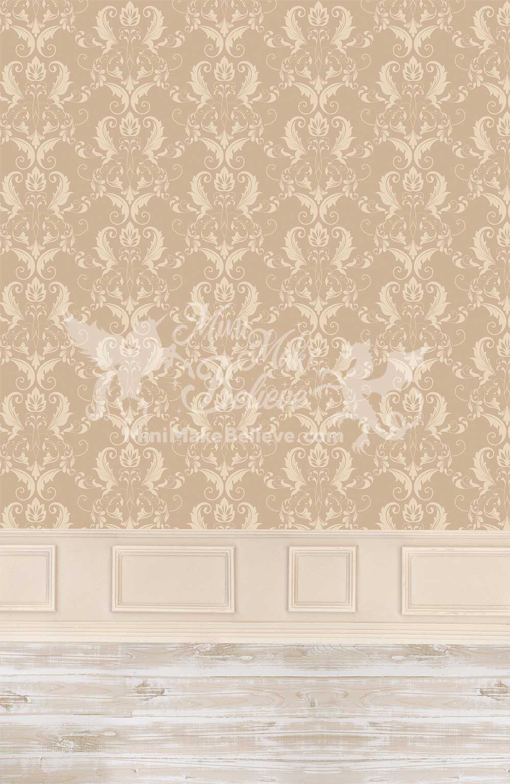 Kate Beige Classique Damassé Mur orné Vintage Mariage Toile de fond conçue par Kate Image - Kate Backdrop FR