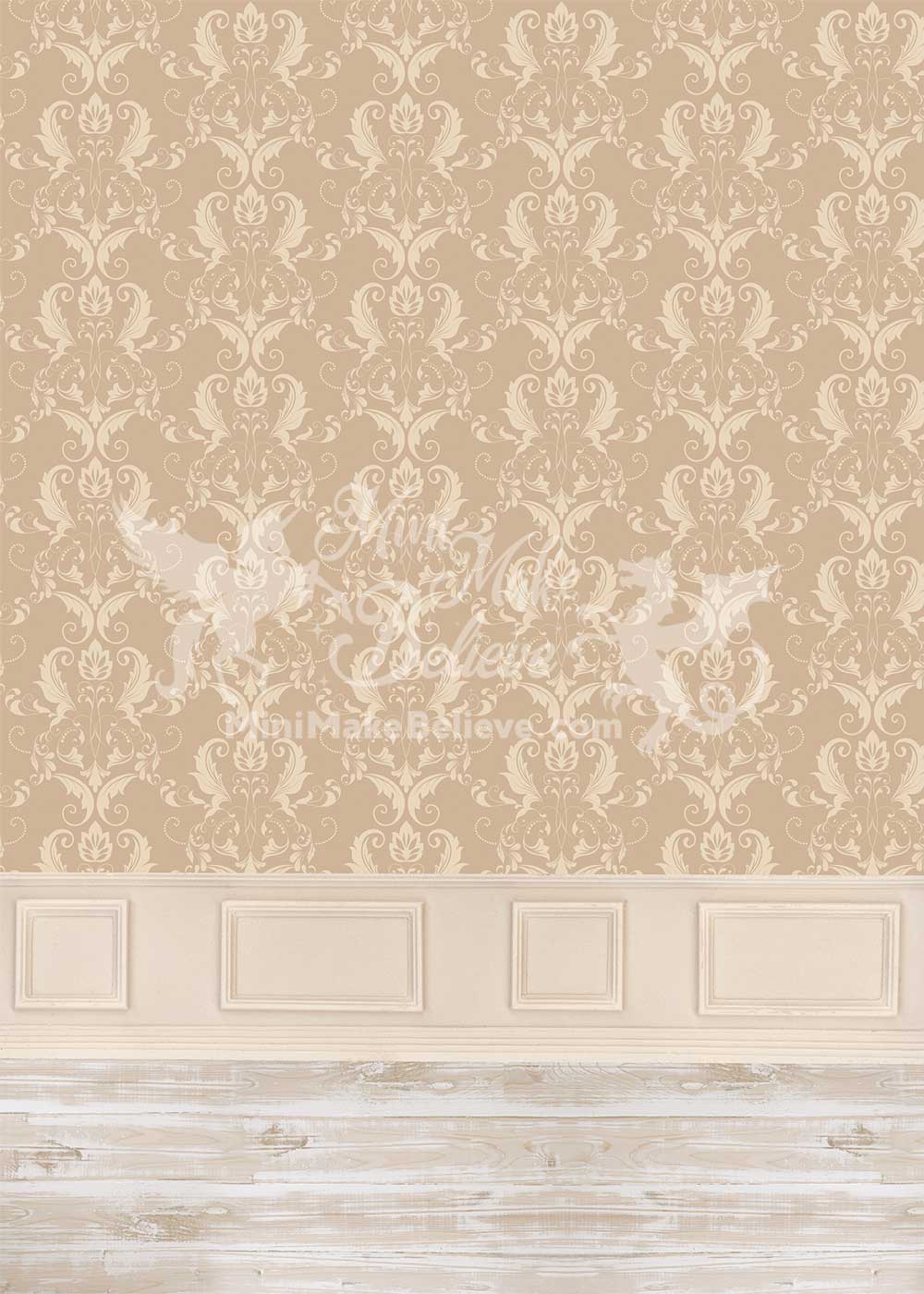 Kate Beige Classique Damassé Mur orné Vintage Mariage Toile de fond conçue par Kate Image - Kate Backdrop FR