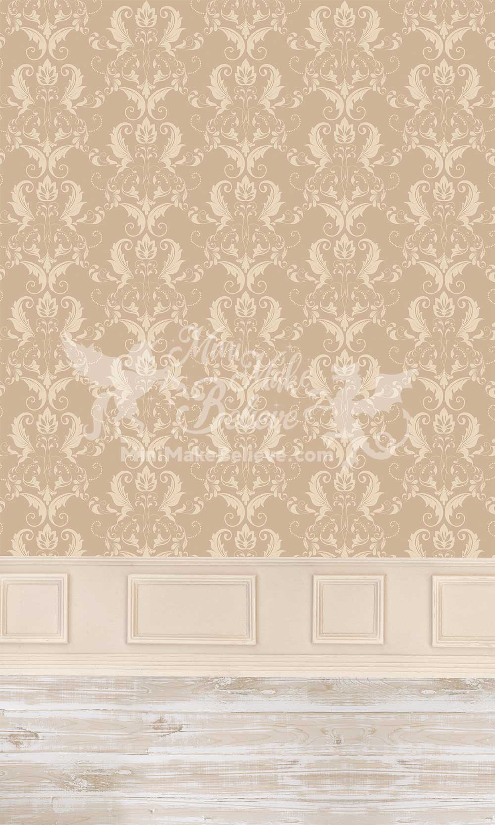 Kate Beige Classique Damassé Mur orné Vintage Mariage Toile de fond conçue par Kate Image - Kate Backdrop FR