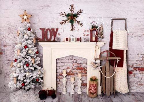 Katebackdrop£ºKate Christmas Red Holiday Room Backdrop Designed By Pine Park Collection