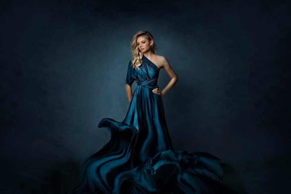 Kate Abstrait Bleu Vert Violet Texture granuleuse Toile de fond conçue par Kate Image - Kate Backdrop FR