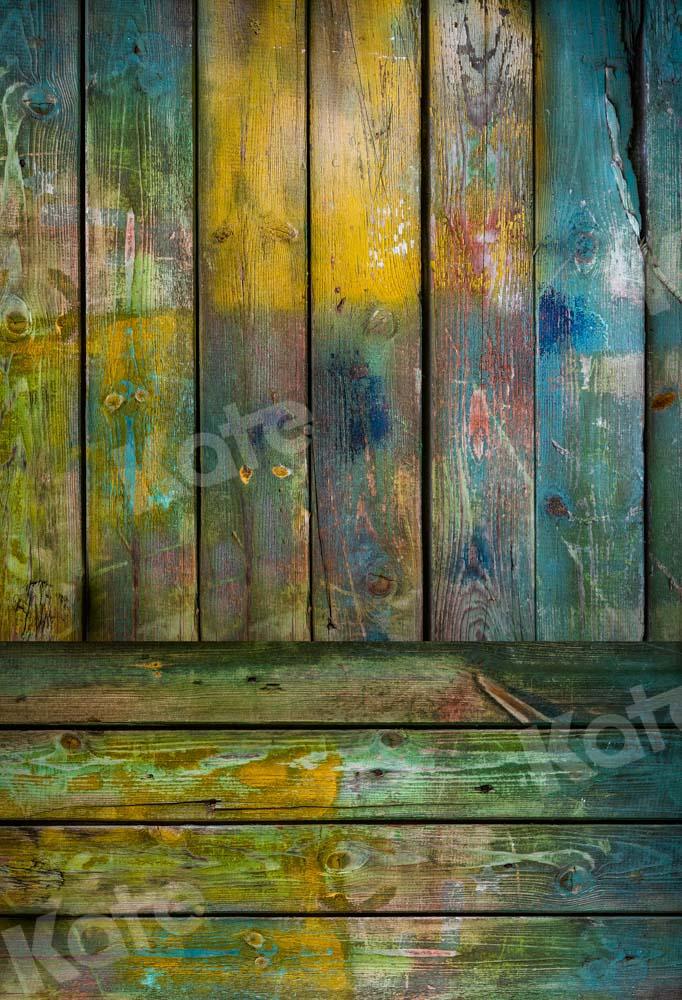 Kate Texture Plancher Bois ancien Toile de fond conçue par Chain Photography - Kate Backdrop FR