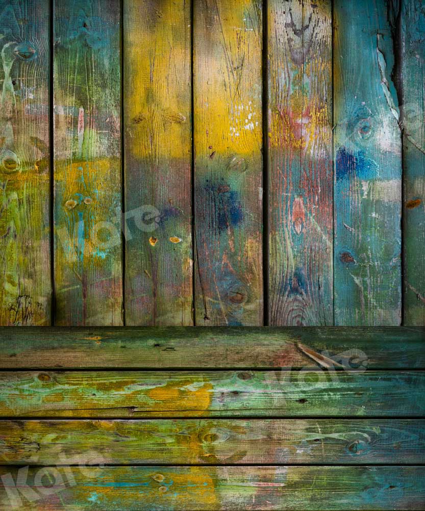 Kate Texture Plancher Bois ancien Toile de fond conçue par Chain Photography - Kate Backdrop FR