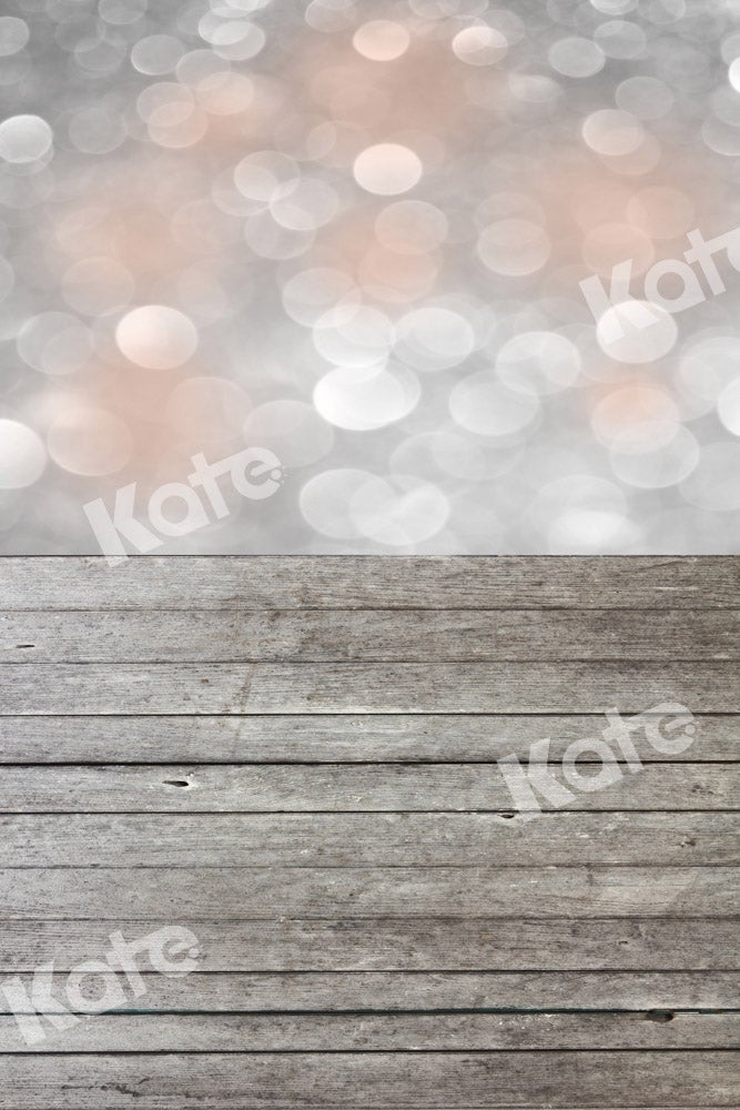 Kate Bokeh toile de fond gris bois épissage conçu par chaîne photographie - Kate Backdrop FR