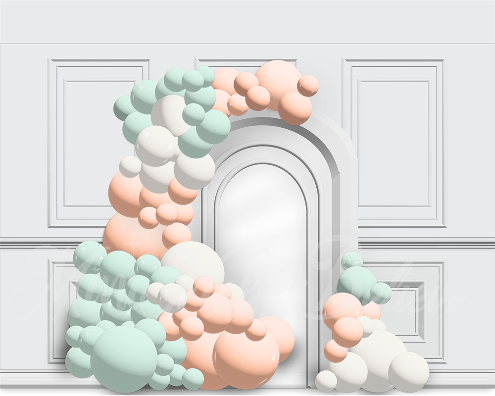 Kate Arche de ballon Dessin animé Anniversaire Toile de fond conçu par Mini MakeBelieve - Kate Backdrop FR