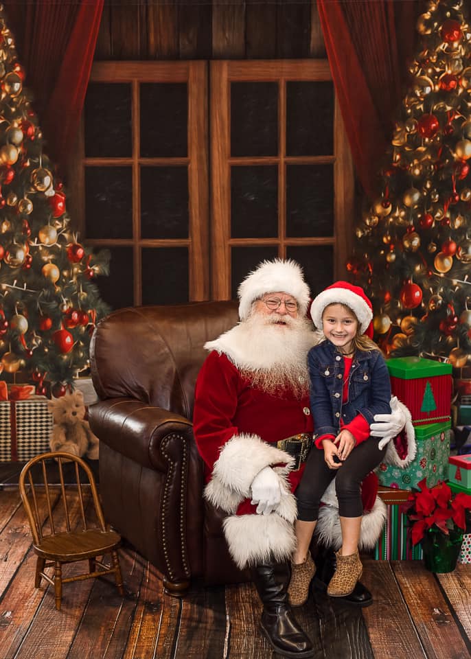 Kate Porte Noël Hiver Nuit Toile de fond pour la photographie - Kate Backdrop FR