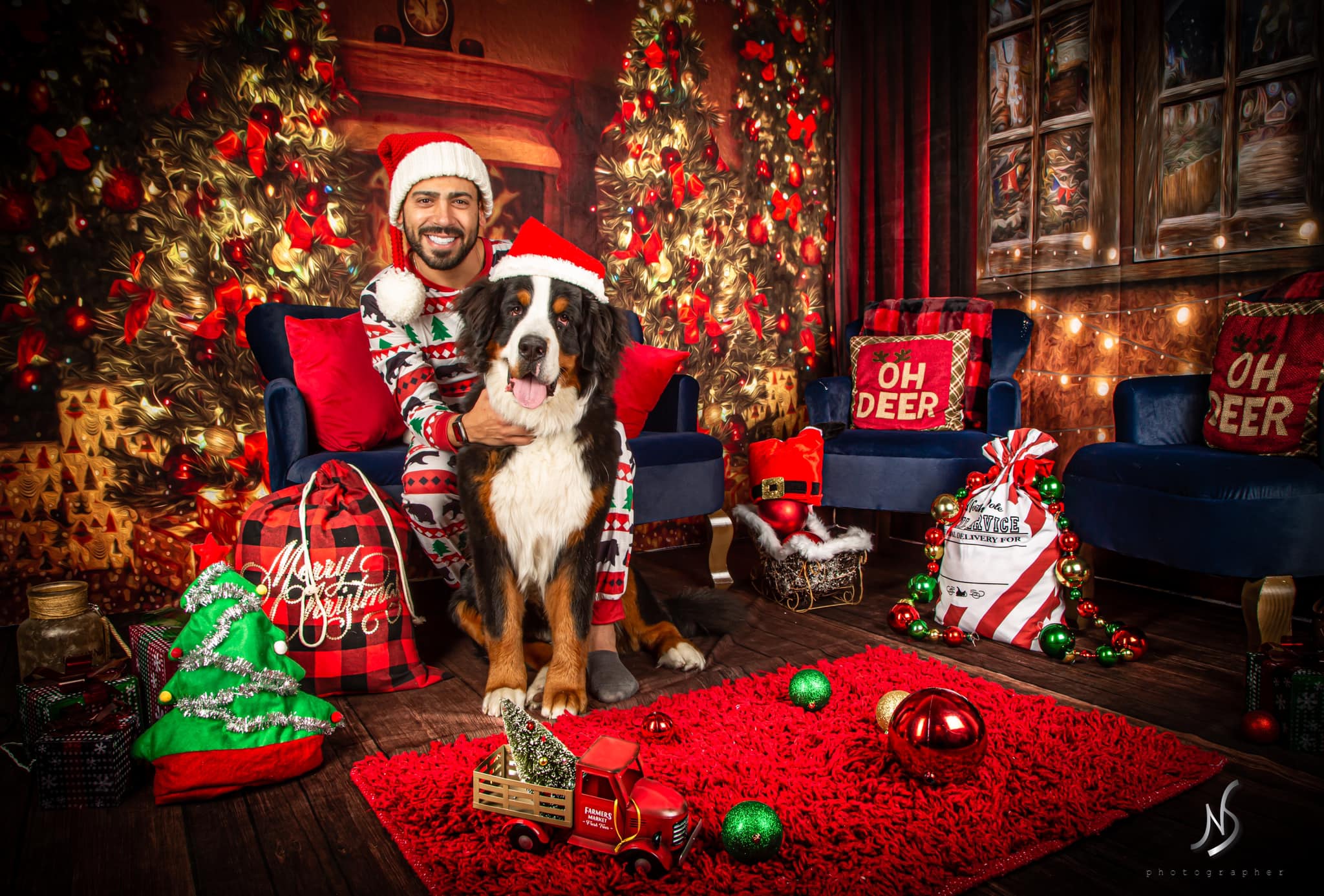 Kate Hiver Cheminée Sapin de Noël Ensemble de chambre (8pix8pi&10pix8pi&8pix10pi) - Kate Backdrop FR