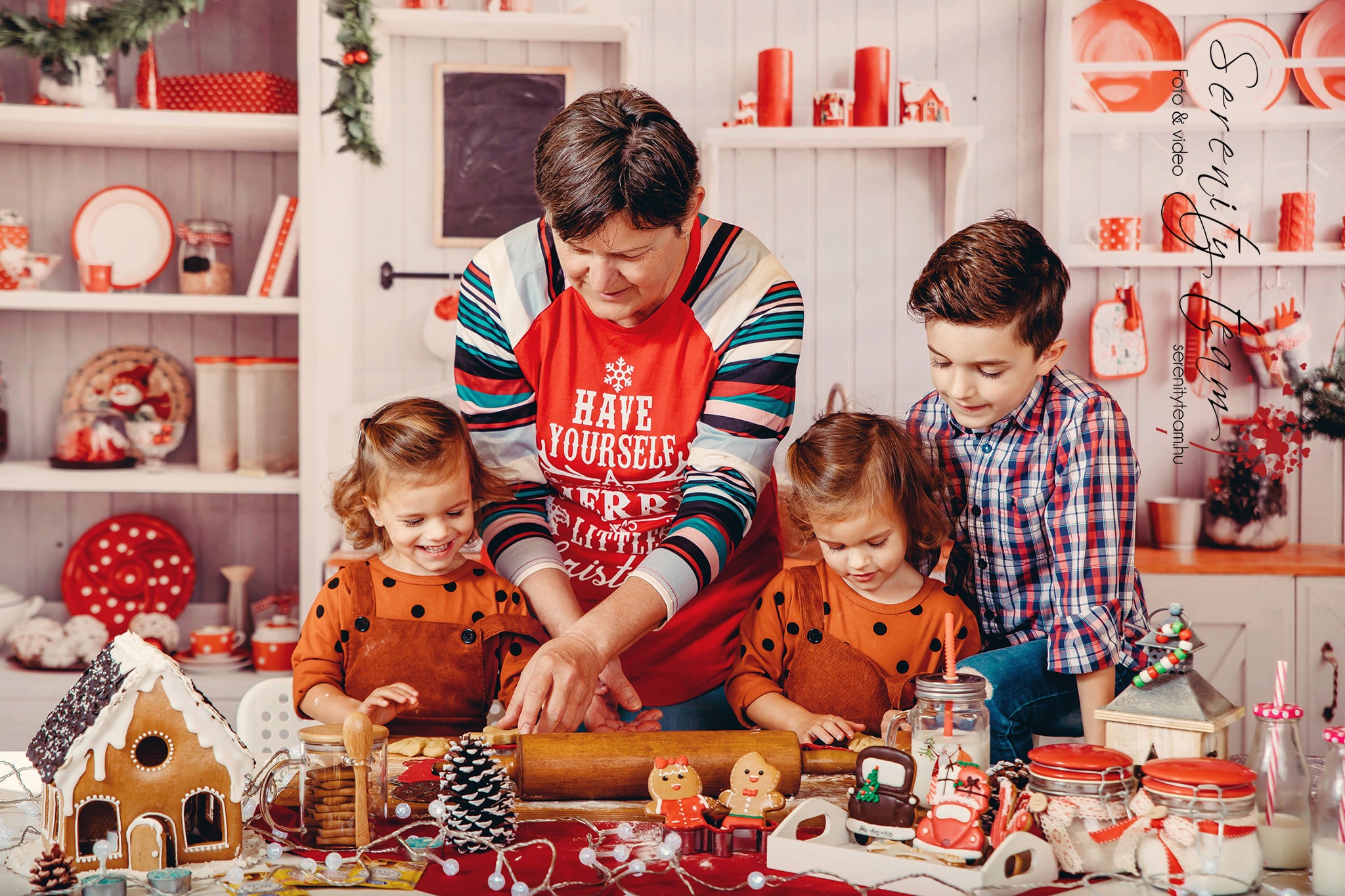 Kate Mur blanc Cuisine Noël Toile de fond pour la photographie - Kate Backdrop FR