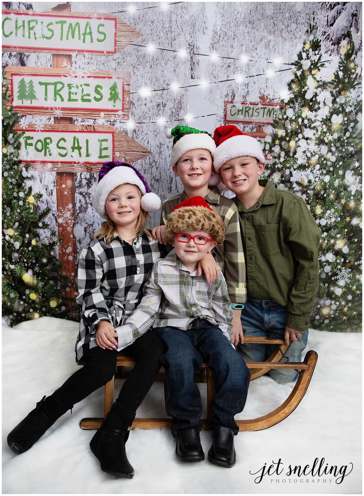 Kate Neige Arbre Noël Hiver Toile de fond conçue par Chain Photography - Kate Backdrop FR