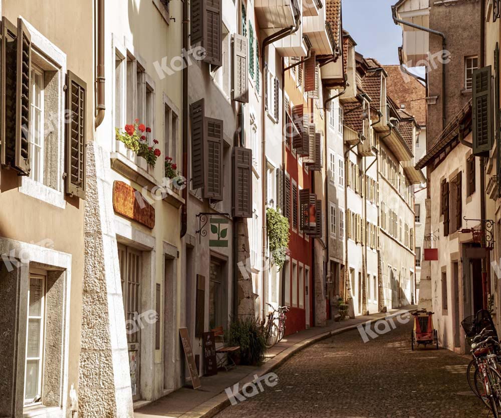 Kate Vue sur la rue de la ville Toile de fond Ville en plein air Conçu par Chain Photographie - Kate Backdrop FR