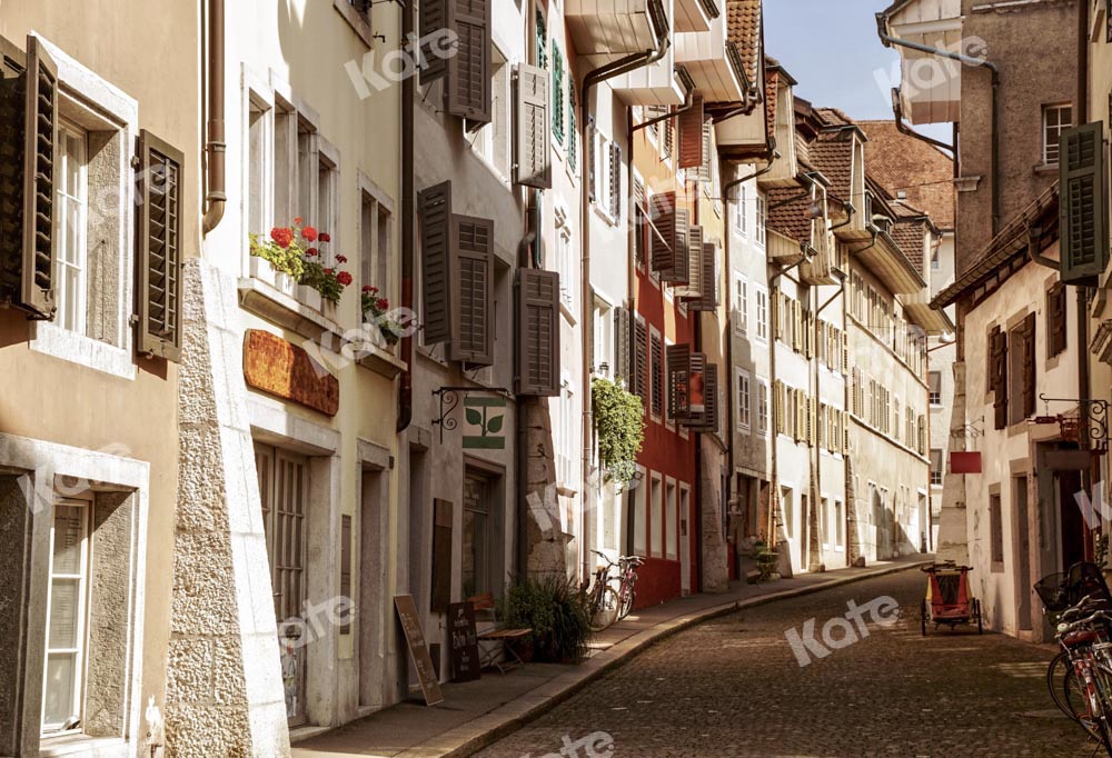 Kate Vue sur la rue de la ville Toile de fond Ville en plein air Conçu par Chain Photographie - Kate Backdrop FR