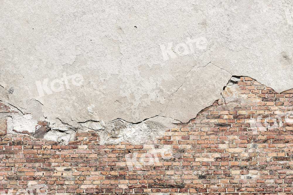 Kate ciment de toile de fond de mur de brique fissuré conçu par Chain Photographie - Kate Backdrop FR