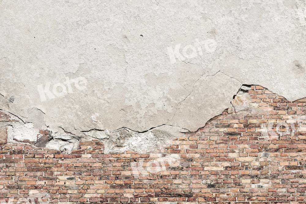 Kate ciment de toile de fond de mur de brique fissuré conçu par Chain Photographie - Kate Backdrop FR