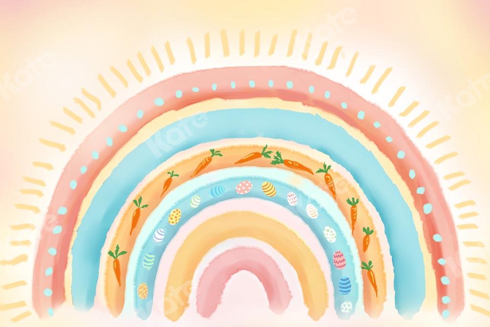 Kate Anniversaire Arc-en-ciel Pâques Enfant Toile de fond conçu par GQ - Kate Backdrop FR
