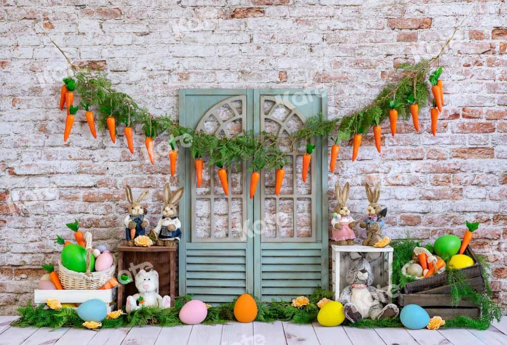 Kate Carottes Lapin Pâques Œufs Toile de fond conçue par Emetselch - Kate Backdrop FR