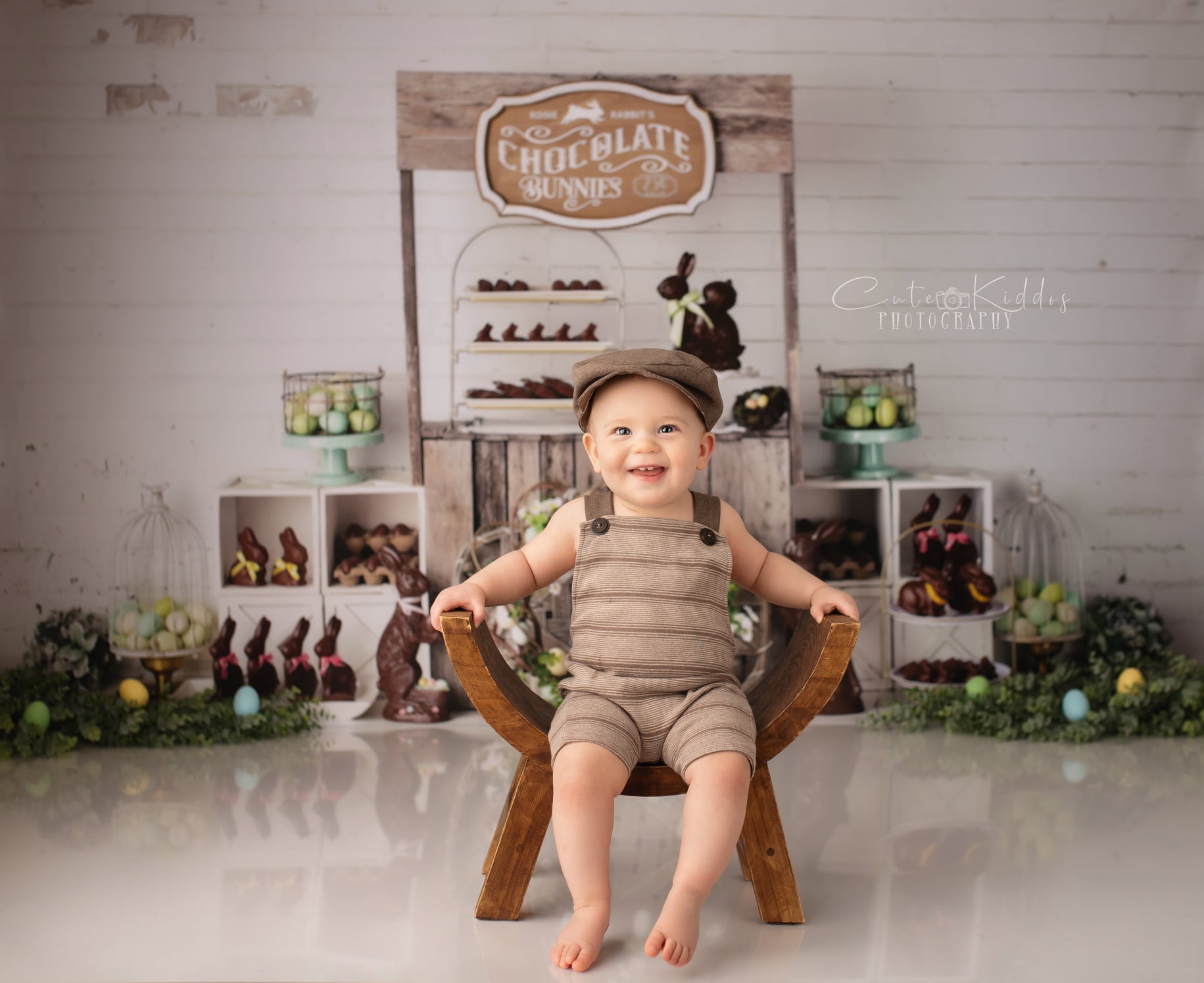Kate Lapins en chocolat Pâques Oeufs Toile de fond conçue par Mandy Ringe Photography - Kate Backdrop FR