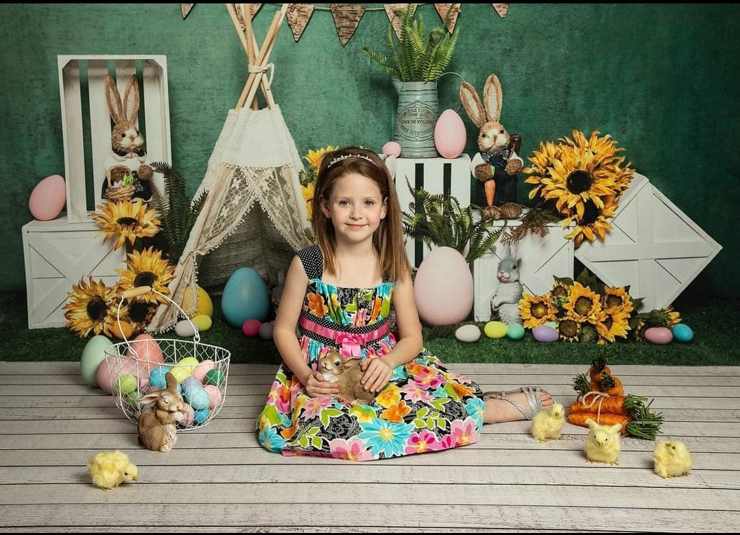 Kate Tente Pâques Oeuf Lapin Vert Toile de fond conçu par Emetselch - Kate Backdrop FR