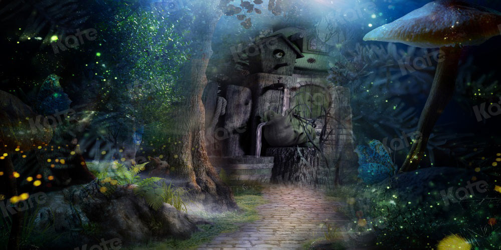 Kate Champignon de toile de fond de cabine de forêt fantastique pour la photographie - Kate Backdrop FR