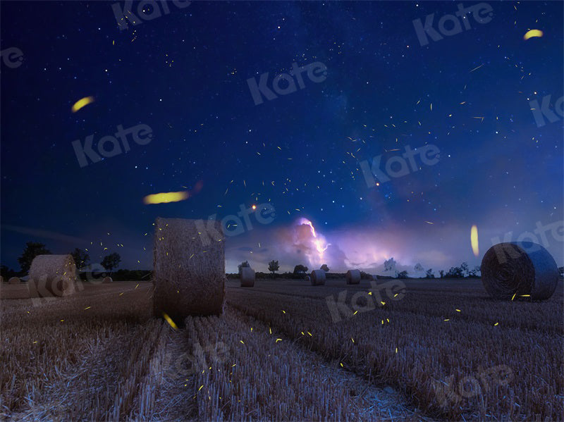 Kate Champ Nuit Ciel Paillettes Moisson Toile de fond pour la photographie - Kate Backdrop FR