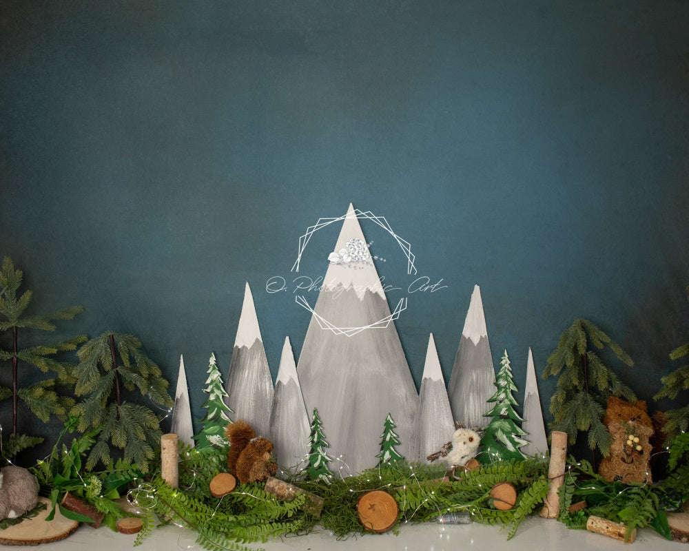 Kate Toile de fond de la forêt la nuit pour la photographie Conçue par Jenna Onyia - Kate Backdrop FR