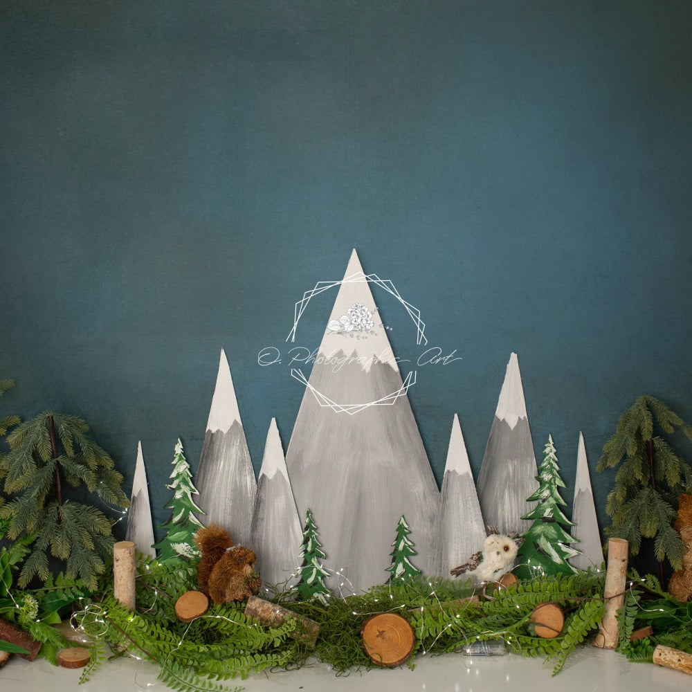 Kate Toile de fond de la forêt la nuit pour la photographie Conçue par Jenna Onyia - Kate Backdrop FR