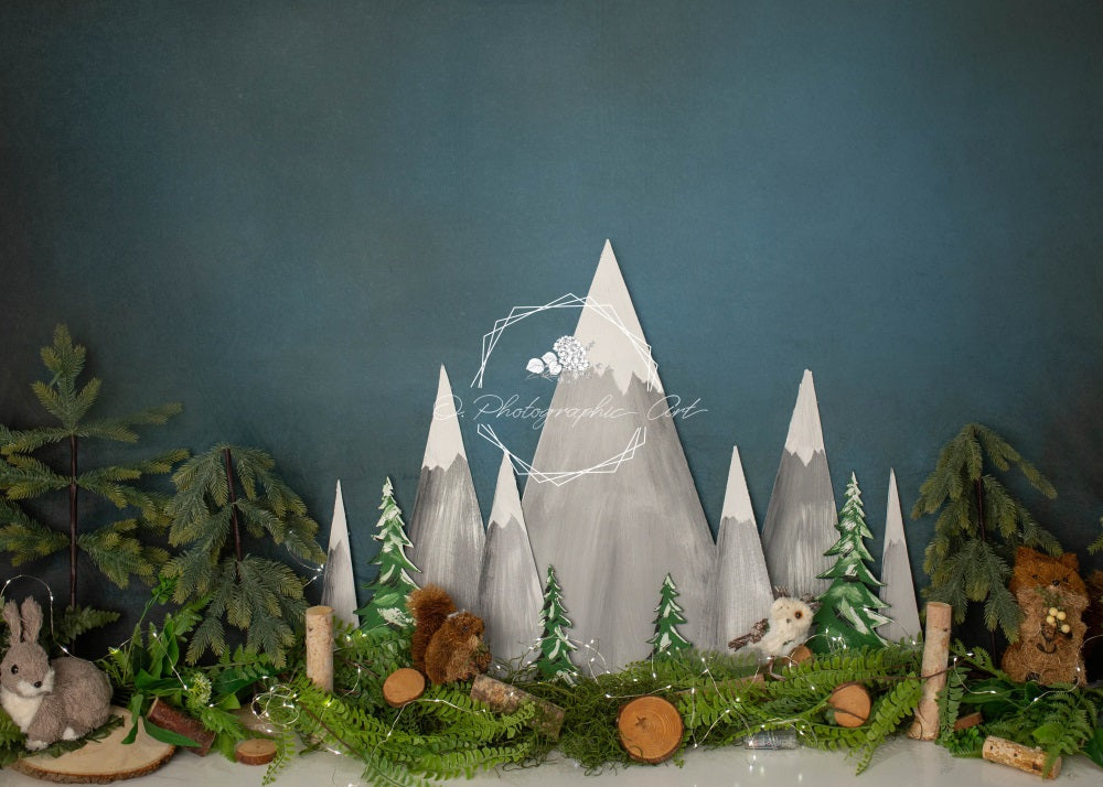 Kate Toile de fond de la forêt la nuit pour la photographie Conçue par Jenna Onyia - Kate Backdrop FR