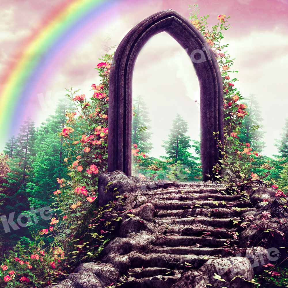 Kate Arc-en-ciel Jardin Arbres Toile de fond conçue par Chain Photographie - Kate Backdrop FR